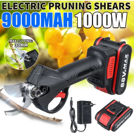 JMAX 88V 9000mAh Sécateur électrique 1x Batterie Rechargeable Sans Fil Sécateur Ciseaux De Coupe De Branche 4 JMAX 88V 9000mAh Sécateur électrique 1x Batterie Rechargeable Sans Fil Sécateur Ciseaux De Coupe De Branche – Image 2