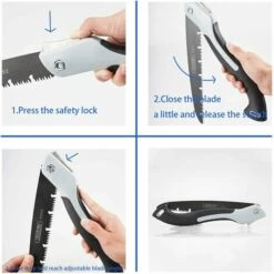 AIRAJ Scie D'élagage Scie Pliante Grande, La Longueur De La Lame SK5 Est De 250 Mm, Scie D'élagage Pliante, Scie De Jardin Avec Verrouillage De Sécurité, Utilisée Pour La Survie En Plein Air Et Le Jardinage, Scie À Bois, Scies D'élagage Professionnelles 11 AIRAJ Scie D'élagage Scie Pliante Grande, La Longueur De La Lame SK5 Est De 250 Mm, Scie D'élagage Pliante, Scie De Jardin Avec Verrouillage De Sécurité, Utilisée Pour La Survie En Plein Air Et Le Jardinage, Scie À Bois, Scies D'élagage Professionnelles -Outil de taillage Soldes 59869802 5