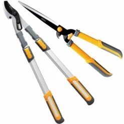 AIRAJ Ensemble De Cisailles à Haies, Coupe-haies Télescopiques De 84 Cm, Manuel De Cisailles à Haies De 61 Cm, Cisailles De Jardin Gratuites, Avec Lame Trempée, Pour La Conception De Jardin, Manuel De Cisailles à Haies De Jardin Professionnel