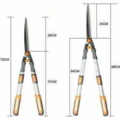 AIRAJ Taille-haie Télescopique 750-880 Mm, Taille-haie Léger Et économe En Main-d'œuvre, Outil De Coupe De Jardin Manuel, Adapté à La Maison, Au Jardin Et Au Verdissement, Taille-haie Professionnel à Long Manche -Outil de taillage Soldes 59869842 3