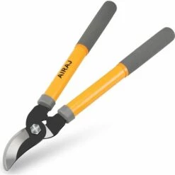 AIRAJ Bypass Loppers, More Power Less Effort Branch Lopper, Hardened Steel Blades With Non-Stick Coating, Bypass Loppers And Tree Trimmer Longueur : 38.5 Cm, Quality Gardening Tree Lopper -Gray/Orange