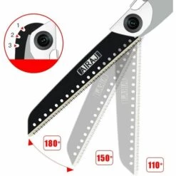 AIRAJ Scie Pliante 234 Mm, Scie Pliante Avec Verrouillage De Sécurité, Dents Grossières 3D, Lame En Acier Au Carbone SK5 Et Poignée Antidérapante Améliorée, Scie D'élagage Pour Jardin, Extérieur, Camping, Jungle Craft -Outil de taillage Soldes 59894799 3