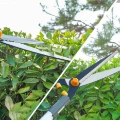 AIRAJ Lot De 2 Cisailles à Haies – Avec Cisailles à Haies De 61 Cm, Coupe-arbres De 48,3 Cm, Avec Poignées Antidérapantes Et Lames Tranchantes Comme Un Rasoir, Cisailles De Jardin 2 En 1 Et Coupe-branches. -Outil de taillage Soldes 59894809 4