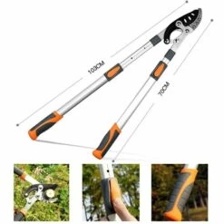 AIRAJ Ébrancheur à Enclume 70-103 Cm, ébrancheurs Télescopiques Robustes, Lame En Acier Tranchante SK-5, Peut Couper Les Branches Et Les Haies Résistantes De Plus De 5 Cm, ébrancheurs Idéaux Pour Le Jardinage, ébrancheurs De Jardin Légers -Outil de taillage Soldes 59894811 3