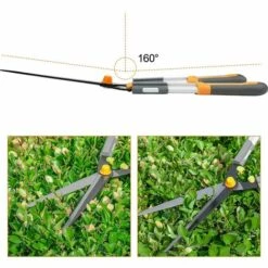 AIRAJ Ciseaux à Haies Légers (600mm), Avec Poignées Ergonomiques Antidérapantes Et Lames Tranchantes Comme Des Rasoirs, Ciseaux De Jardin Professionnels Pour Les Haies, Les Arbustes Et Les Buissons - Coupez Et Taillez Facilement. -Outil de taillage Soldes 59894822 4