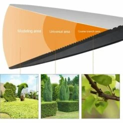 AIRAJ Ciseaux à Haies Légers (600mm), Avec Poignées Ergonomiques Antidérapantes Et Lames Tranchantes Comme Des Rasoirs, Ciseaux De Jardin Professionnels Pour Les Haies, Les Arbustes Et Les Buissons - Coupez Et Taillez Facilement. -Outil de taillage Soldes 59894822 5