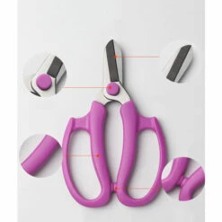 ELLE Ciseaux Floraux, Sécateur De Jardin En Acier De Qualité Supérieure Ciseaux À Feuilles De Fruits Floraux Pour Jardin, Arrangement De Fleurs, Ciseaux D'Élagage Bonsaï(gris) -Outil de taillage Soldes 60448963 3