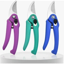 ELLE Cisailles à élaguer En Acier Inoxydable Ciseaux De Jardin Branches De Fleurs De Verger Ciseaux De Cueillette De Fruits Outils De Branche De Jardin Durable Traité(bleu) -Outil de taillage Soldes 60652854 4