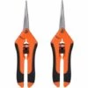 MEZHENG 2 Paquets De Ciseaux De Garniture De Jardinage Sécateur à Main Cisailles D'élagage Avec Lames Droites En Acier Inoxydable Pour Hydroponique, Jardin Et Bonsaï (Orange) 2 MEZHENG 2 Paquets De Ciseaux De Garniture De Jardinage Sécateur à Main Cisailles D'élagage Avec Lames Droites En Acier Inoxydable Pour Hydroponique, Jardin Et Bonsaï (Orange) -Outil de taillage Soldes 61310084 1