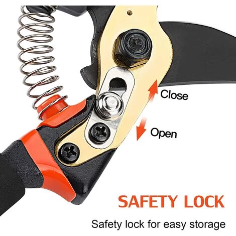ZOLGINAH Sécateur De Jardinage,Sécateur De Jardin Antirouille Sk5 En Deux Parties Avec Verrouillage De Sécurité Convient à La Taille Des Plantes Et Des Fleurs D'intérieur Et D'extérieur 4 ZOLGINAH Sécateur De Jardinage,Sécateur De Jardin Antirouille Sk5 En Deux Parties Avec Verrouillage De Sécurité Convient à La Taille Des Plantes Et Des Fleurs D'intérieur Et D'extérieur – Image 2
