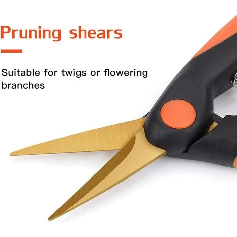 ZOLGINAH Sécateur De Jardinage,Sécateur De Jardin Antirouille Sk5 En Deux Parties Avec Verrouillage De Sécurité Convient à La Taille Des Plantes Et Des Fleurs D'intérieur Et D'extérieur 6 ZOLGINAH Sécateur De Jardinage,Sécateur De Jardin Antirouille Sk5 En Deux Parties Avec Verrouillage De Sécurité Convient à La Taille Des Plantes Et Des Fleurs D'intérieur Et D'extérieur – Image 4