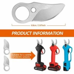 2.5 Lame Supérieure 2 Pièces Sécateurs électriques Sans Fil Pour Sécateurs électriques Lames De Rechange Pour Professionnel Alimenté Par Batterie,HANBING -Outil de taillage Soldes 63785268 3