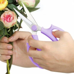 JUNJUN-Ciseaux à Fleurs De Jardin, Cisailles à Fleurs En Acier Inoxydable, Sécateur Puissant Pour Fleurs, Branches Violet -Outil de taillage Soldes 63802301 4