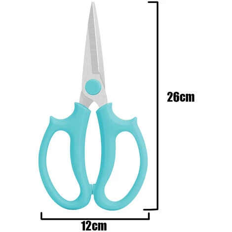 JUNJUN-Ciseaux à Fleurs De Jardin, Cisailles à Fleurs En Acier Inoxydable, Sécateur Puissant Pour Fleurs, Branches Bleu 4 JUNJUN-Ciseaux à Fleurs De Jardin, Cisailles à Fleurs En Acier Inoxydable, Sécateur Puissant Pour Fleurs, Branches Bleu – Image 2