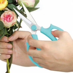 JUNJUN-Ciseaux à Fleurs De Jardin, Cisailles à Fleurs En Acier Inoxydable, Sécateur Puissant Pour Fleurs, Branches Bleu 10 JUNJUN-Ciseaux à Fleurs De Jardin, Cisailles à Fleurs En Acier Inoxydable, Sécateur Puissant Pour Fleurs, Branches Bleu -Outil de taillage Soldes 63802745 4