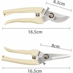 CARILLONSàVENT SéCateur De Jardin,SéCateurs à La Main,Ressort Secateur Professionnel Ciseaux Secateur,Outils De Jardinage Et Accessoires De Jardinage Ergonomiques,Tranchants, 2 PièCes (Coupe Droite, Coupe Courbe) Carivent -Outil de taillage Soldes 64140749 2