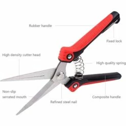 HAZEL Sécateur Ciseaux Micro-Tip De Jardinage à Fleurs Durable Des Outils 180mm En Acier Inoxydable De Bonsa?s D'élagage D'arbres Fruitiers -Outil de taillage Soldes 64196959 5