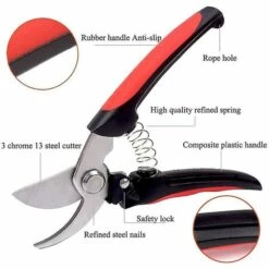 LTS FAFA Sécateur à Trois Lames Bypass Rose Sécateur Plantes De Jardin Cisailles à Fleurs -Outil de taillage Soldes 64495642 3