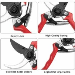 OSQI Anvil Pruner Lames En Acier De Haute Qualité, Poignées Ergonomiques, Cisailles De Jardin Professionnelles Pour Arbres Et Branches, Sécateurs D'arbres -Outil de taillage Soldes 65500620 3