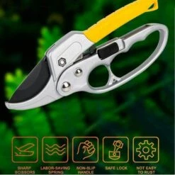 OSQI Sécateur De Jardin, Ciseaux De Greffage Professionnels De Jardinage, Kit De Jardinage D'arbres Fruitiers De Vigne De Brindille, Poignées à Ressort, Pour Couper Les Branches D'arbres Fruitiers -Outil de taillage Soldes 65501481 3
