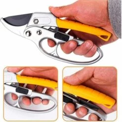 OSQI Sécateur De Jardin, Ciseaux De Greffage Professionnels De Jardinage, Kit De Jardinage D'arbres Fruitiers De Vigne De Brindille, Poignées à Ressort, Pour Couper Les Branches D'arbres Fruitiers -Outil de taillage Soldes 65501481 4