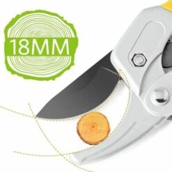 LUCKY-88 Ciseaux Fruitiers Inox Plaqué Titane SK5 Garde Main Manche Jaune -Outil de taillage Soldes 65803465 3