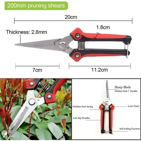 MEZHENG Set De Sécateurs Professionnels, Inox, Manche Antidérapant 5 MEZHENG Set De Sécateurs Professionnels, Inox, Manche Antidérapant – Image 3