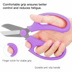 QERSTA Housolution Sécateur à Jardin/Ciseaux De Greffage En Acier De Haute Qualité, Jardinage Professionnel, Parfait Pour Ranger Les Plantes Et Le Jardin - Violet -Outil de taillage Soldes 66198038 4