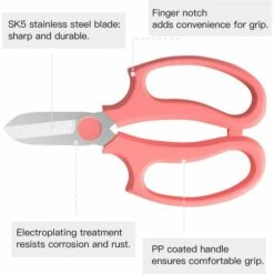 Sécateur à Jardin/Ciseaux De Greffage En Acier De Haute Qualité, Jardinage Professionnel, Parfait Pour Ranger Les Plantes Et Le Jardin - Rose, -Adélala -Outil de taillage Soldes 66378829 5