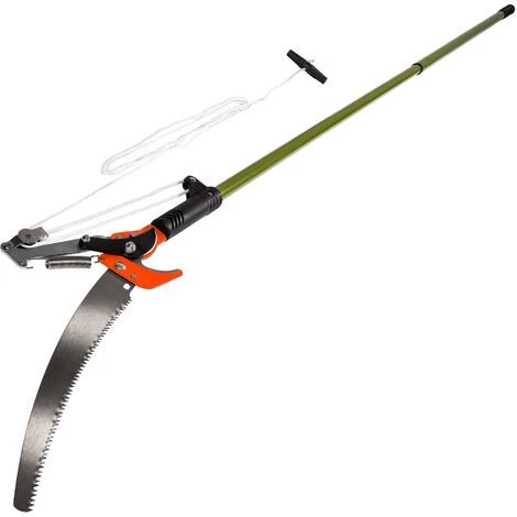 TECTAKE Coupe Branche 2 En 1 Télescopique En Acier Avec 1 Câble 260 Cm X 3 Cm ? Vert - Vert 3 TECTAKE Coupe Branche 2 En 1 Télescopique En Acier Avec 1 Câble 260 Cm X 3 Cm ? Vert - Vert
