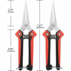 OCXIN Sécateur, Ciseaux à Plantes à Nez Aiguille Multifonctionnel En Acier Inoxydable Renforcé De Qualité Supérieure Pour Fruits Et Légumes Du Jardin, Couper Les Fleurs Des Plantes, Noir Et Rouge -Outil de taillage Soldes 66859393 2