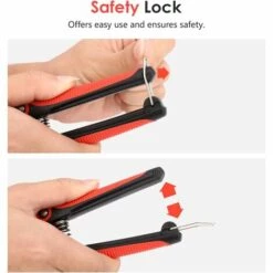 OCXIN Sécateur, Ciseaux à Plantes à Nez Aiguille Multifonctionnel En Acier Inoxydable Renforcé De Qualité Supérieure Pour Fruits Et Légumes Du Jardin, Couper Les Fleurs Des Plantes, Noir Et Rouge -Outil de taillage Soldes 66859393 4