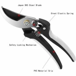 FLYME Jardin Sécateur De Jardin Sécateur à Lames Franches Sécateur Jardin Cisaille De Jardin En Titane De Qualité Supérieure Arbres Tondeuse Avec Poignées En éponge Et Protecteur De Sécurité Couleur: Style 1.orange -Outil de taillage Soldes 67635056 5