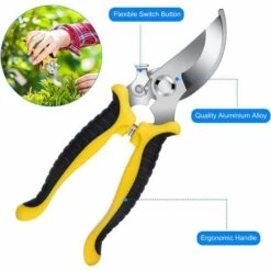ENLENK Sécateur De Jardinage Ciseaux De Jardin Avec Lame/Ressort En Acier Inoxydable Poignée Antiglisse Couleur: Jaune 11 ENLENK Sécateur De Jardinage Ciseaux De Jardin Avec Lame/Ressort En Acier Inoxydable Poignée Antiglisse Couleur: Jaune -Outil de taillage Soldes 67682309 5
