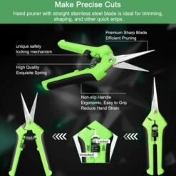 JOORRT Sécateurs 3 Pièces,Cisailles à Main Avec Lames En Acier De Haute Qualité,Poignées Antidérapantes,Cisailles à Plantes Professionnelles,Cisailles à Roses Tranchantes Pour Branches,Fleur,Fruit -Outil de taillage Soldes 67689001 3